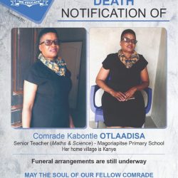 Comrade kabontle OTLAADISA