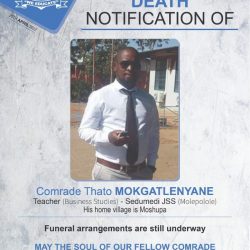Comrade Thato MOKGATLENYANE